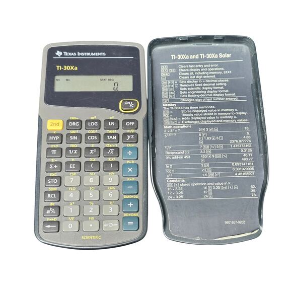 Texas Instruments TI-30XA Scientific Math Calculator With Cover - Picture 1 of 8